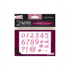 Crafter's Companion Die'sire Classiques 1" Number and Punctuation Dies - Decorative